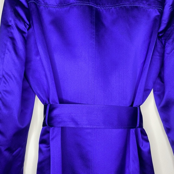 TOM FORD for GUCCI Indigo Blue Satin Trench Coat - Picture 12 of 13